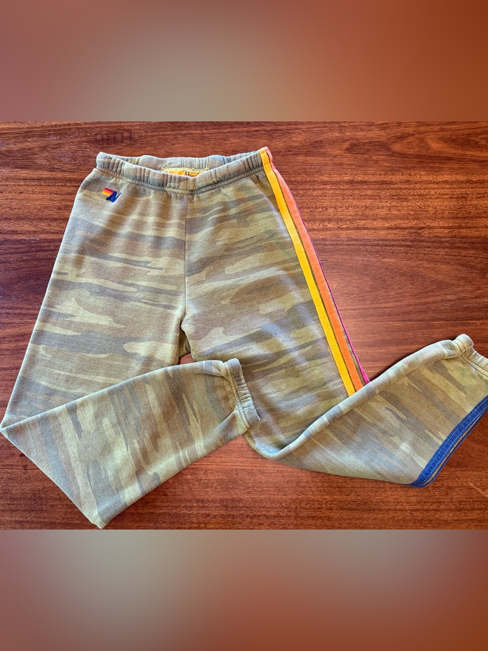 Aviator Nation 5 Stripe Sweatpants - Camo Green XS
